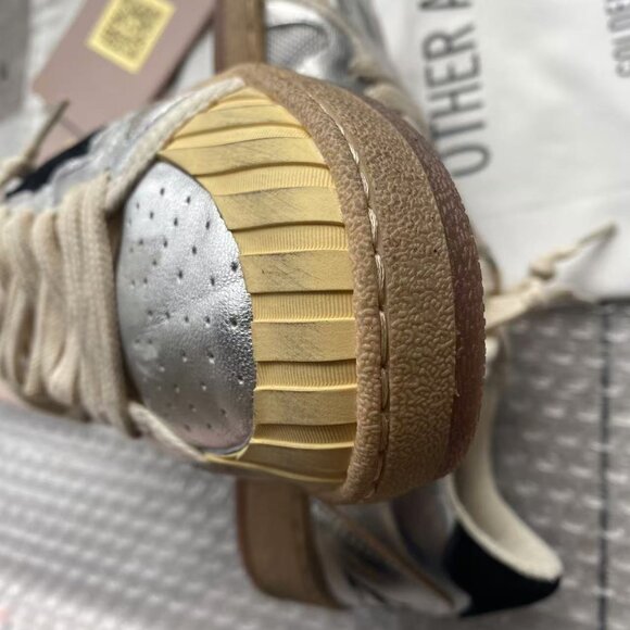 Ball Star LAB in silver leather with black suede star and heel tab - Picture 6 of 10